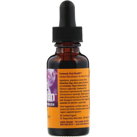 Spray, Skölj, Munvatten, Munvård: Herb Pharm, Gum Guardian, Herbal Mouthwash, 1 fl oz (30 ml)