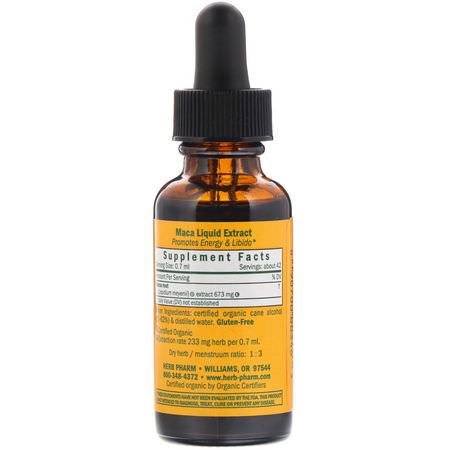 Maca, Homeopati, Örter: Herb Pharm, Maca, 1 fl oz (30 ml)