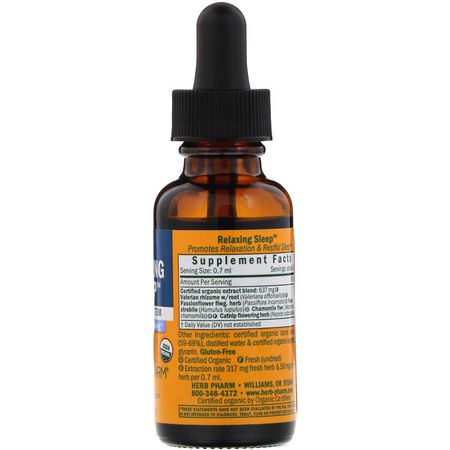 Sömn, Kosttillskott, Växtbaserade, Homeopati: Herb Pharm, Relaxing Sleep, 1 fl oz (30 ml)