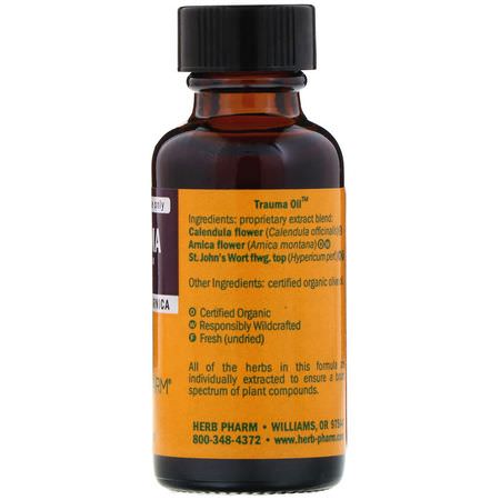 Salvor, Tematik, Första Hjälpen, Örter: Herb Pharm, Trauma Oil, 1 fl oz (30 ml)
