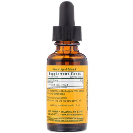 Usnea, Homeopati, Örter: Herb Pharm, Usnea, 1 fl oz (30 ml)
