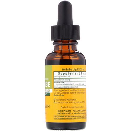 Yohimbe, Homeopati, Örter: Herb Pharm, Yohimbe, System Restoration, 1 fl oz (30 ml)