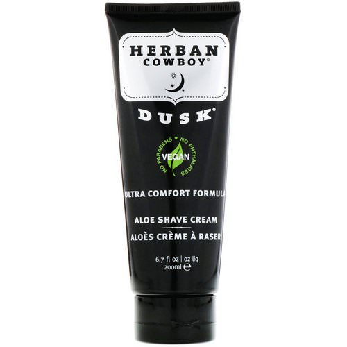 Herban Cowboy, Aloe Shave Cream, Dusk, 6.7 fl oz (200 ml) Review