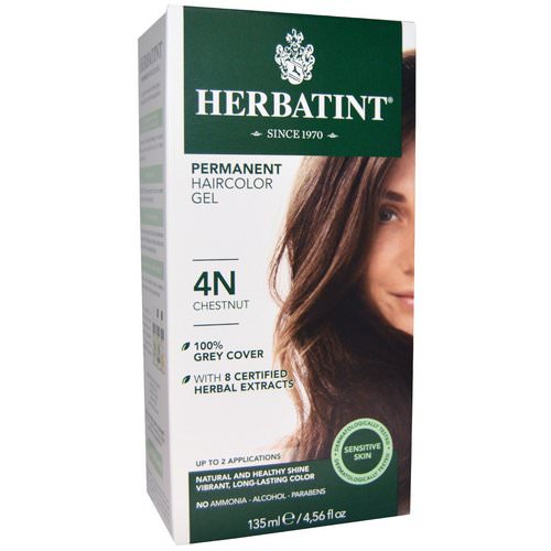 Herbatint, Permanent Haircolor Gel, 4N, Chestnut, 4.56 fl oz (135 ml) Review