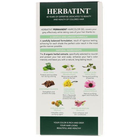 Permanent, Hårfärg, Hårvård, Bad: Herbatint, Permanent Haircolor Gel, 6C, Dark Ash Blonde, 4.56 fl oz (135 ml)