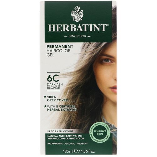 Herbatint, Permanent Haircolor Gel, 6C, Dark Ash Blonde, 4.56 fl oz (135 ml) Review