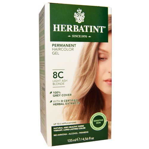 Herbatint, Permanent Haircolor Gel, 8C, Light Ash Blonde, 4.56 fl oz (135 ml) Review