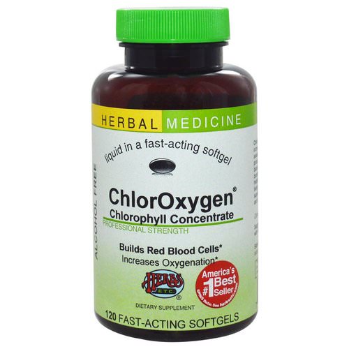 Herbs Etc, ChlorOxygen, Chlorophyll Concentrate, Alcohol Free, 120 Fast-Acting Softgels Review