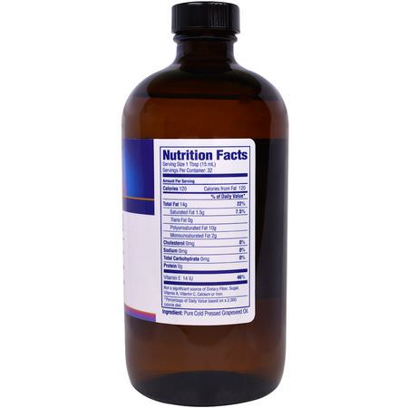 Druvfrö Extrakt, Antioxidanter, Kosttillskott: Heritage Store, Grapeseed Oil, 16 fl oz (480 ml)