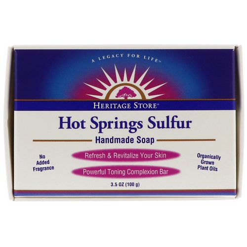 Heritage Store, Hot Springs Sulfur Handmade Soap, 3.5 oz (100 g) Review