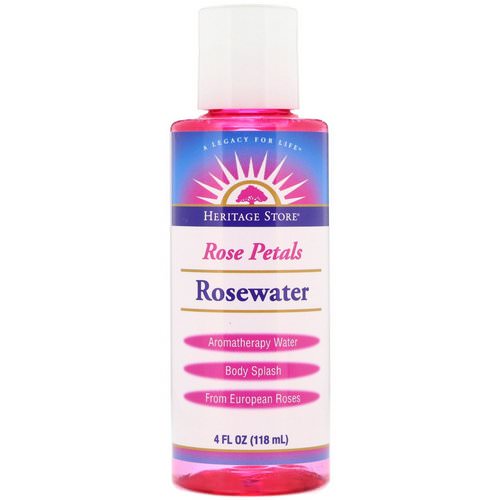 Heritage Store, Rosewater, Aromatherapy Water, Rose Petals, 4 fl oz (118 ml) Review