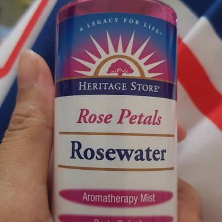 Heritage Store, Rosewater, Atomizer Mist Sprayer, Rose Petals, 2 fl oz (59 ml)