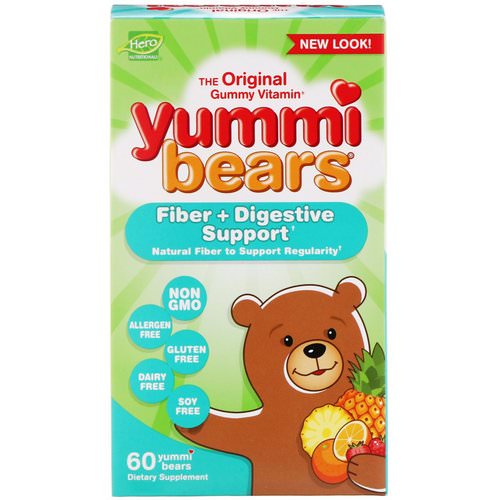 Hero Nutritional Products, Yummi Bears, Fiber + Digestive Support, 60 Yummi Bears Review