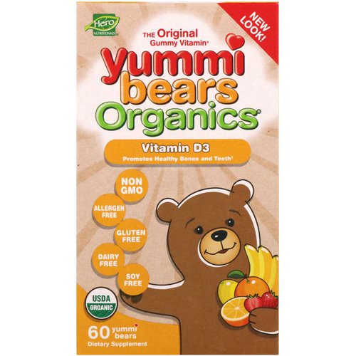 Hero Nutritional Products, Yummi Bears Organics, Vitamin D3, 60 Yummi Bears Review