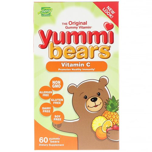 Hero Nutritional Products, Yummi Bears, Vitamin C, All Natural Fruit Flavors, 60 Yummi Bears Review