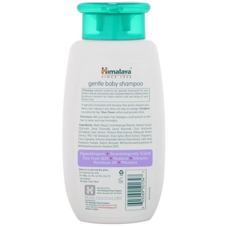 Schampo, Hårvård, Badkar, Babyschampo: Himalaya, Gentle Baby Shampoo, 3.38 fl oz (100 ml)