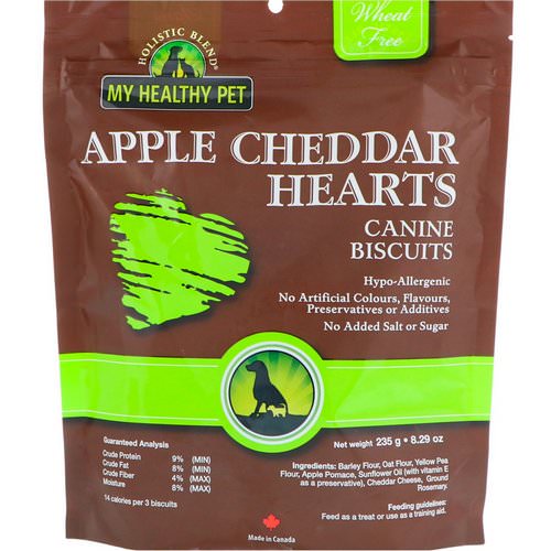 Holistic Blend, My Healthy Pet, Apple Cheddar Hearts, Canine Biscuits, 8.29 oz (235 g) Review