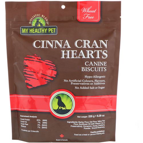 Holistic Blend, My Healthy Pet, Cinna Cran Hearts, Canine Biscuits, 8.29 oz (235 g) Review