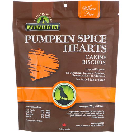 Holistic Blend, My Healthy Pet, Pumpkin Spice Hearts, Canine Biscuits, 8.29 oz (235 g) Review