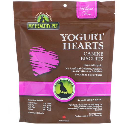 Holistic Blend, My Healthy Pet, Yogurt Hearts, Canine Biscuits, 8.29 oz (235 g) Review