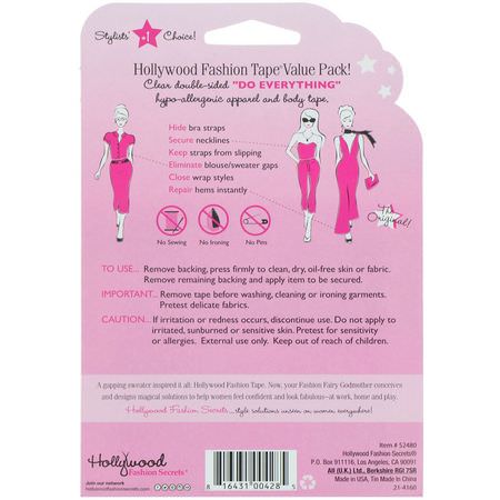 Intim, Bad: Hollywood Fashion Secrets, Fashion Tape Value Pack, 3 Tins, 36 Double-Sided Strips