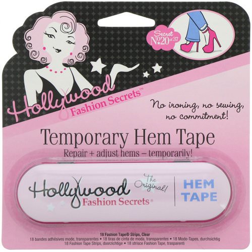 Hollywood Fashion Secrets, Temporary Hem Tape, 18 Fabric-Friendly Adhesive Strips Review
