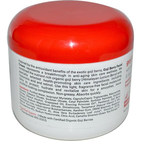 Grädde, Hyaluronsyra-Serum, Krämer, Ansiktsfuktare: Home Health, Goji Berry Facial Cream, 4 oz (113 g)