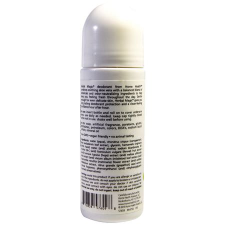 Deodorant, Bath: Home Health, Herbal Magic, Roll-On Deodorant, Herbal Scent, 3 fl oz (88 ml)