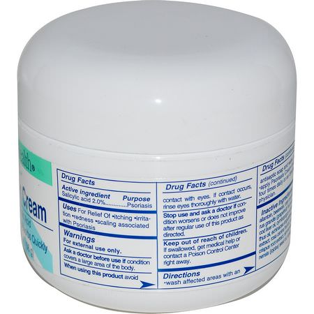 Kliande Hud, Torr, Psoriasis, Hudbehandling: Home Health, Psoriasis Cream, 2 oz (56 g)