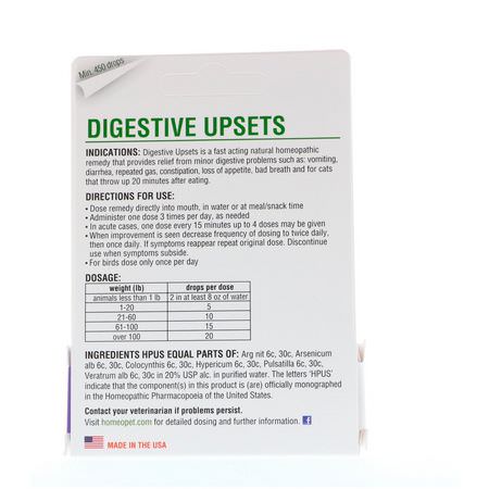 Djurhälsa, Husdjur: HomeoPet, Digestive Upsets, 15 ml