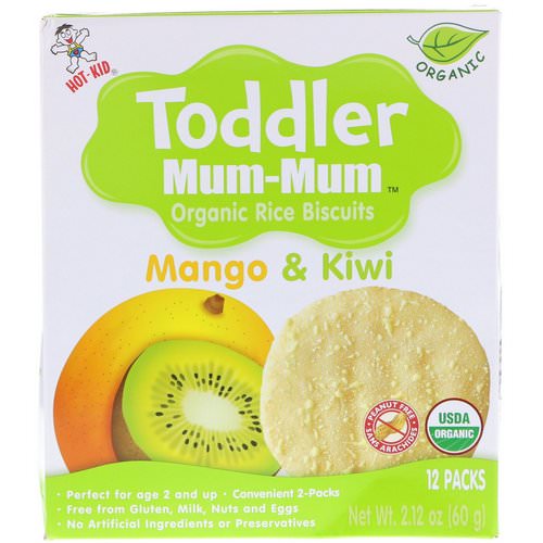 Hot Kid, Toddler Mum-Mum, Organic Rice Biscuits, Mango & Kiwi, 12 Packs, 2.12 oz (60 g) Review