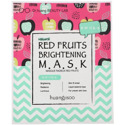 Huangjisoo, Red Fruits Brightening Mask, 1 Sheet Mask Review