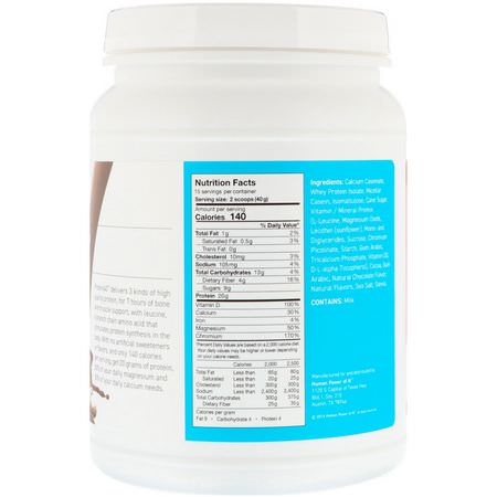 Vassleprotein, Idrottsnäring: HumanN, Protein 40, Daily Muscle & Bone Support For Adults 40+, Chocolate Flavor, 1.3 lbs (600 g)