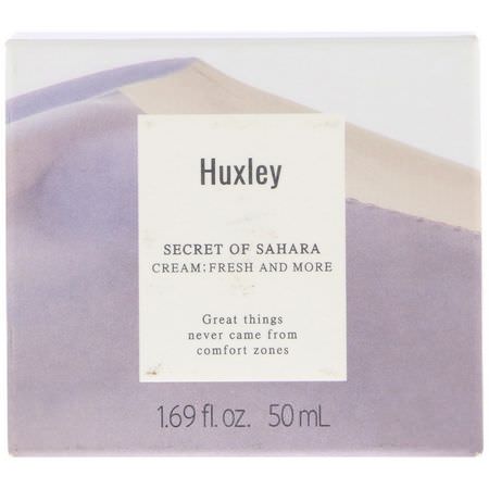 K-Beauty Moisturizers, Creams, Face Moisturizers, Beauty: Huxley, Secret of Sahara, Cream: Fresh and More, 1.69 fl oz (50 ml)