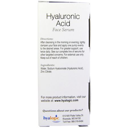 Grädde, Hyaluronsyraserum, Hydratisering, Serum: Hyalogic, Episilk, Pure HA Face Serum, 1 fl oz (30 ml)