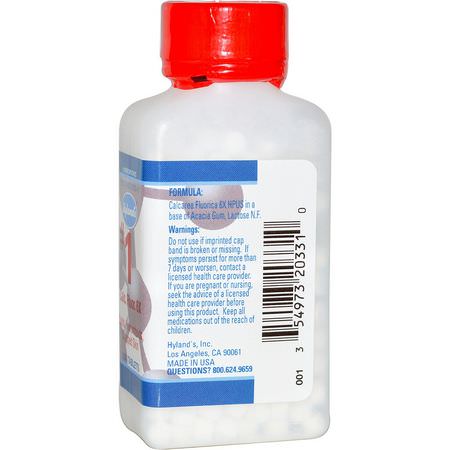 Calcarea Fluorica, Homeopati, Örter: Hyland's, #1 Calc. Fluor. 6X, 500 Tablets