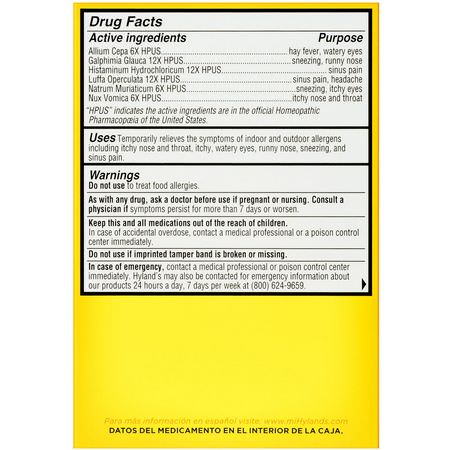 Barns Homeopati, Barns Örter, Homeopati, Örter: Hyland's, 4 Kids, Allergy Relief, Ages 2-12, 125 Quick-Dissolving Tablets