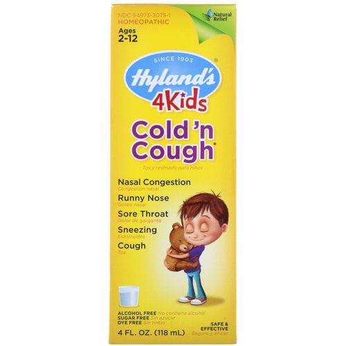 Hyland's, 4 Kids Cold 'n Cough, Ages 2-12, 4 fl oz (118 ml) Review