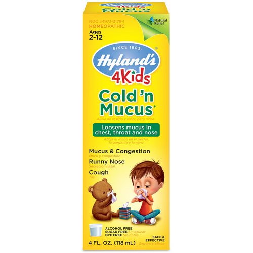 Hyland's, 4 Kids, Cold 'n Mucus, Ages 2-12, 4 fl oz (118 ml) Review