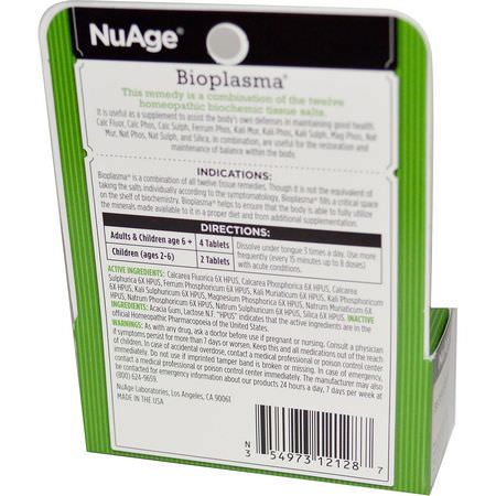 Homeopati, Örter: Hyland's, NuAge, Bioplasma, 125 Tablets
