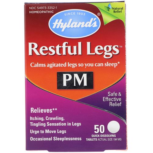 Hyland's, Restful Legs PM, 50 Quick-Dissolving Tablets Review