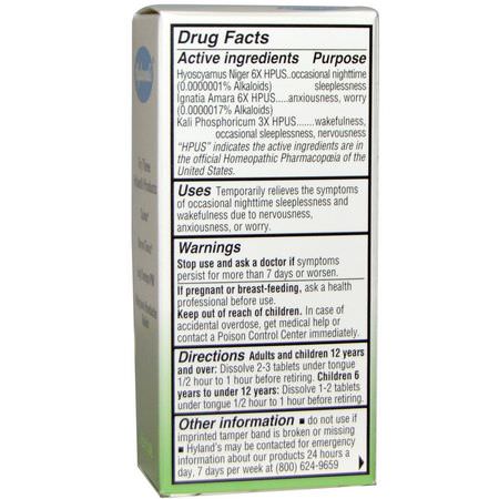 Homeopati, Örter: Hyland's, Sleep, 100 Tablets