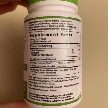Hyperbiotics, PRO-Dental, Natural Mint Flavor, 45 Chewable Tablets