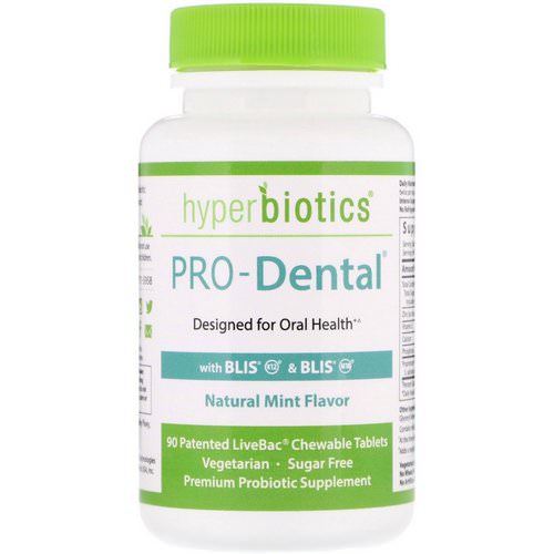 Hyperbiotics, PRO-Dental, Natural Mint Flavor, 90 Chewable Tablets Review