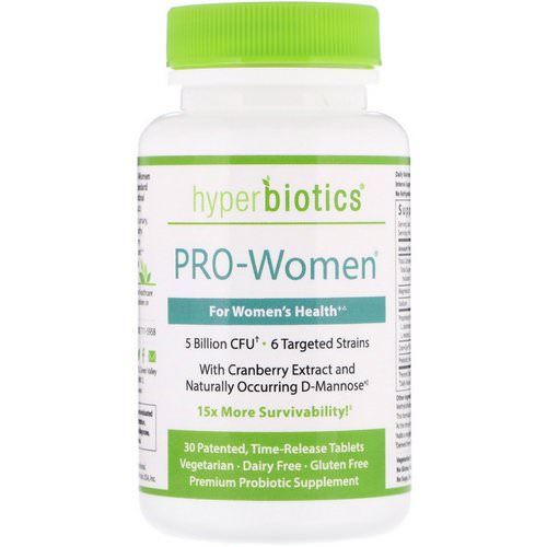 Hyperbiotics, PRO-Women, 5 Billion CFU, 30 Time-Release Tablets Review