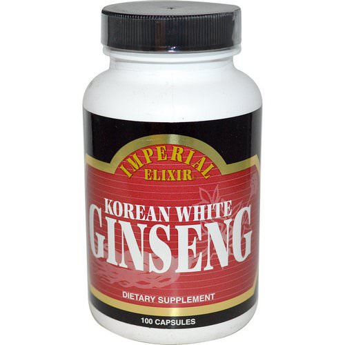 Imperial Elixir, Korean White Ginseng, 100 Capsules Review
