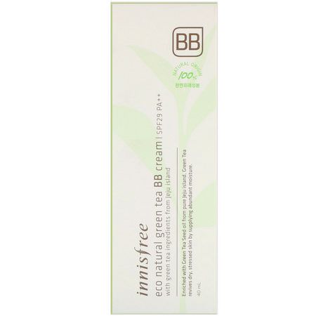 Bb - Cc Creams, Face, K- Beauty Makeup: Innisfree, Eco Natural Green Tea BB Cream, SPF 29 PA++, 40 ml