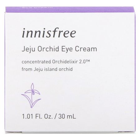 Eye Creams, K-Beauty Moisturizers, Creams, Face Moisturizers: Innisfree, Jeju Orchid Eye Cream, 1.01 fl oz (30 ml)