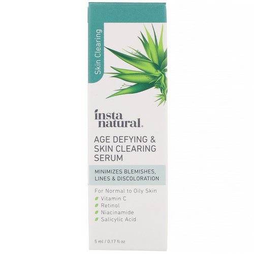 InstaNatural, Age Defying & Skin Clearing Serum, 0.17 fl oz (5 ml) Review