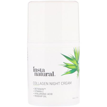 InstaNatural Night Moisturizers Creams Collagen Beauty - Collagen, Nattfuktare, Krämer, Ansiktsfuktare